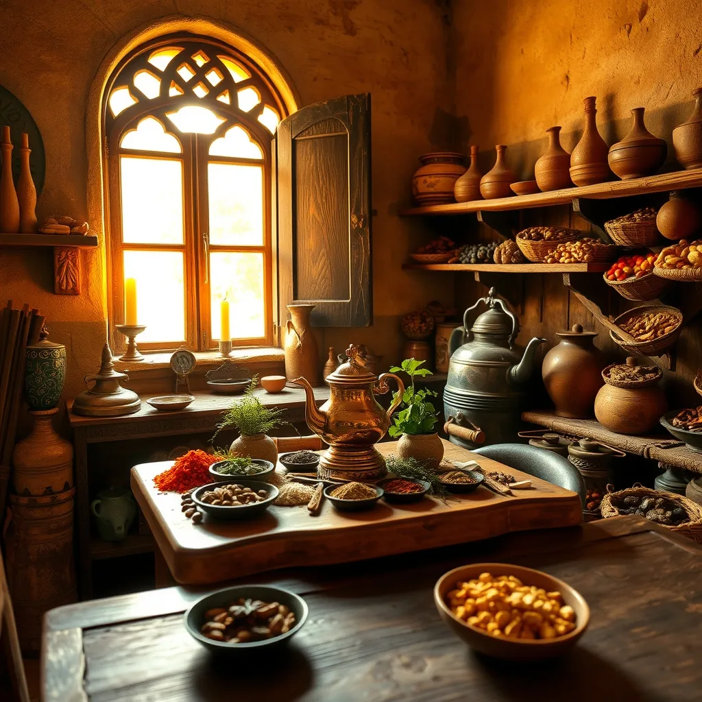 A Taste of Forgotten Istanbul rustic kitchen scene
