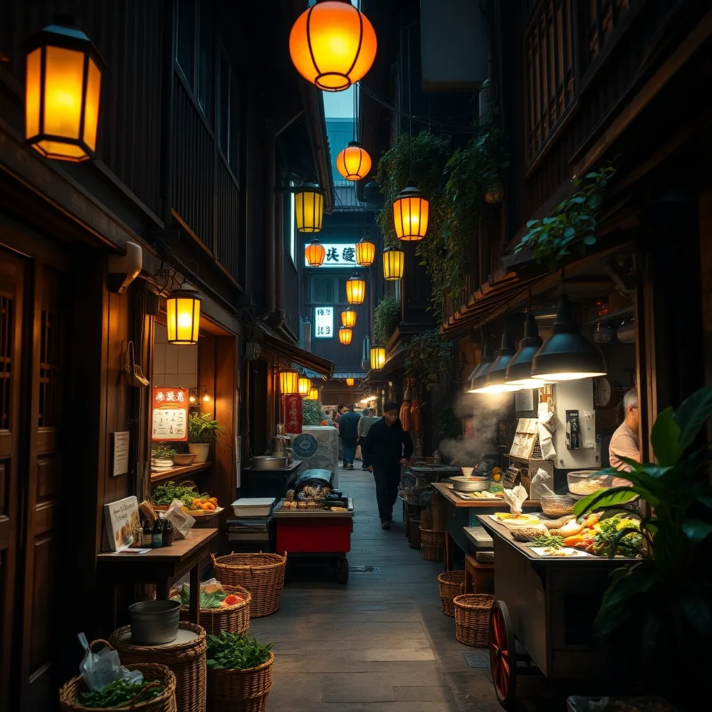 A Taste of Tokyo's Alleys Tokyo alley food carts