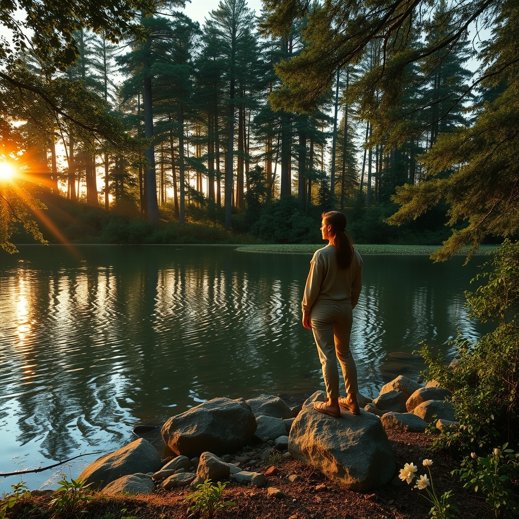 person walking on path