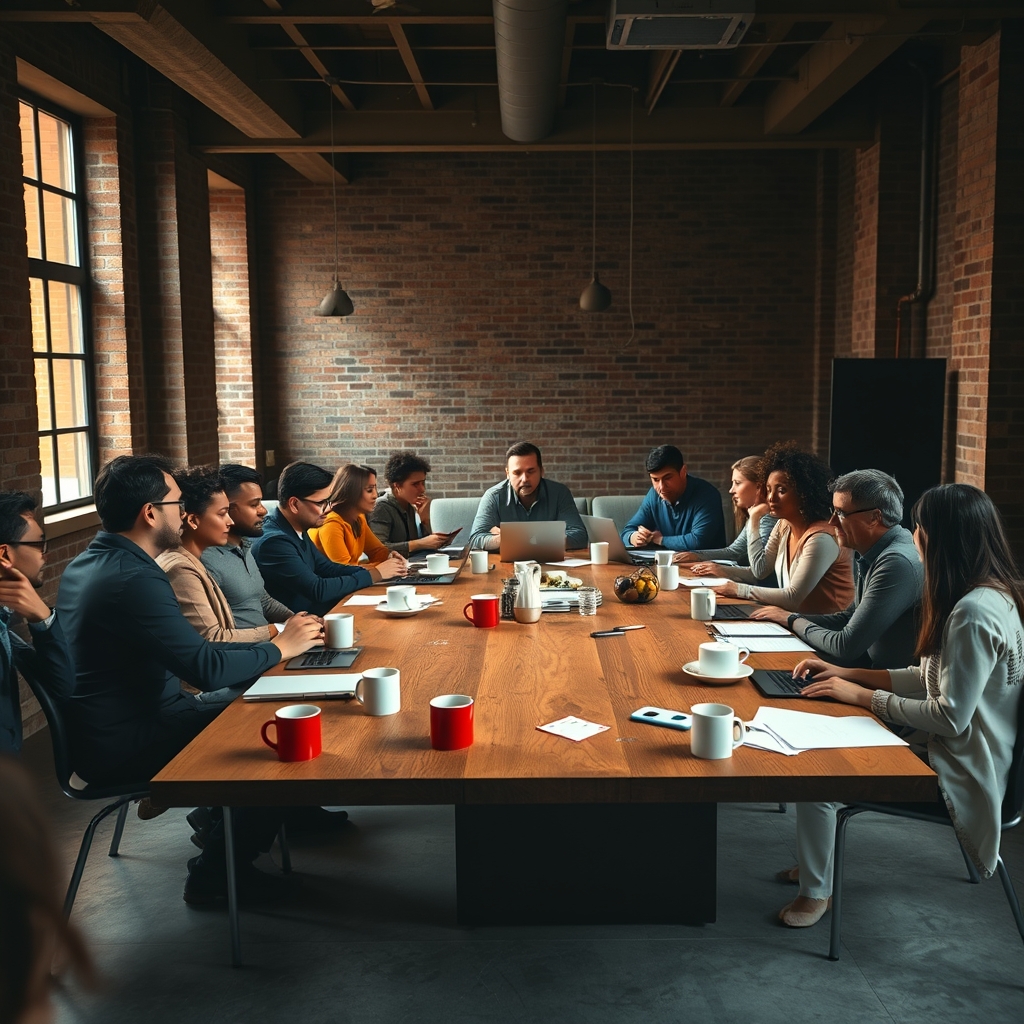 peopleless conference room