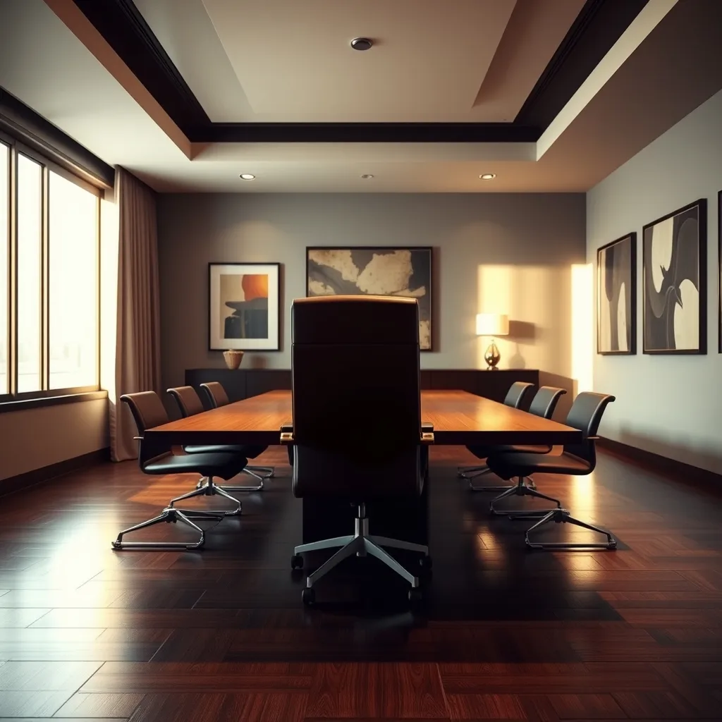 Conference room with chair