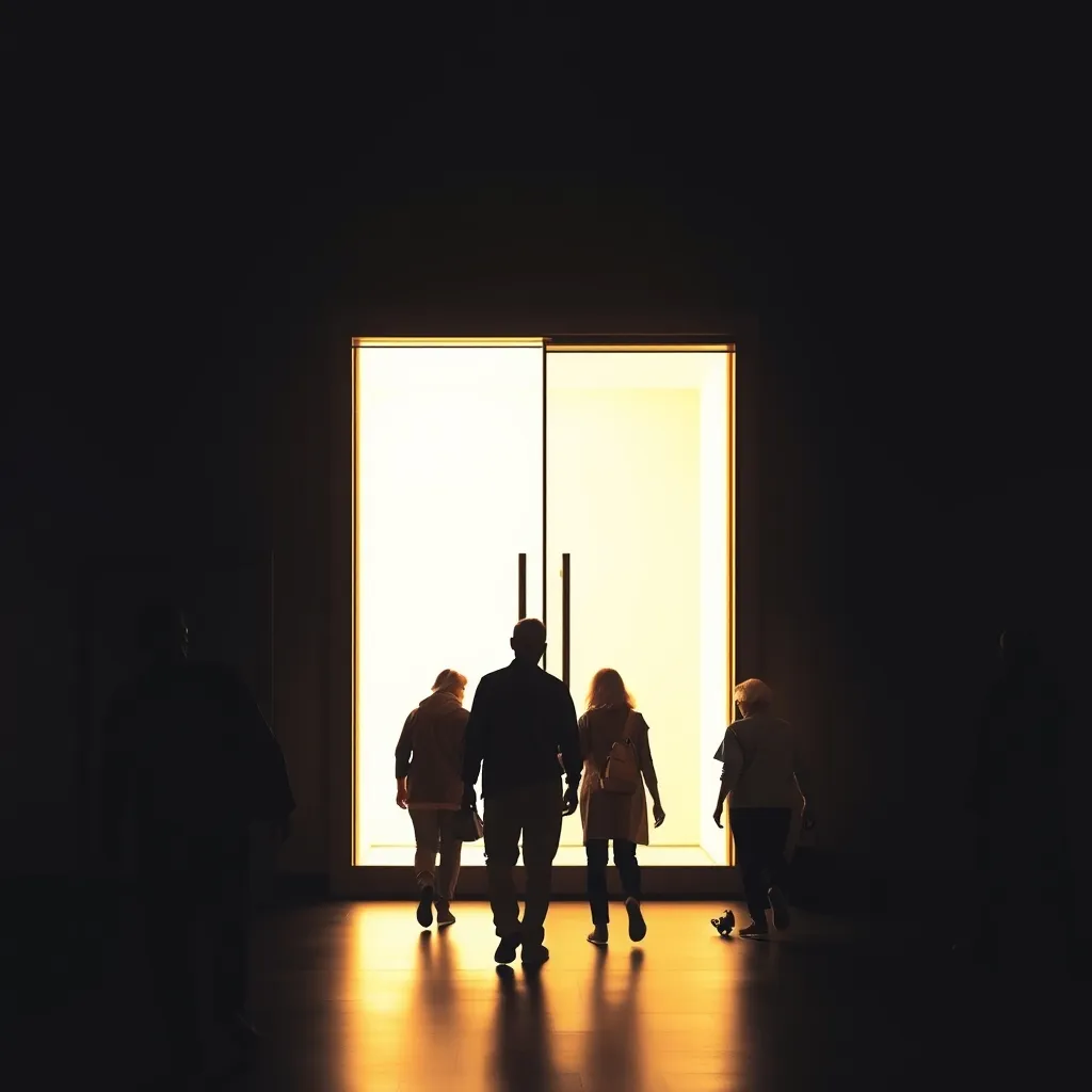 glass door open