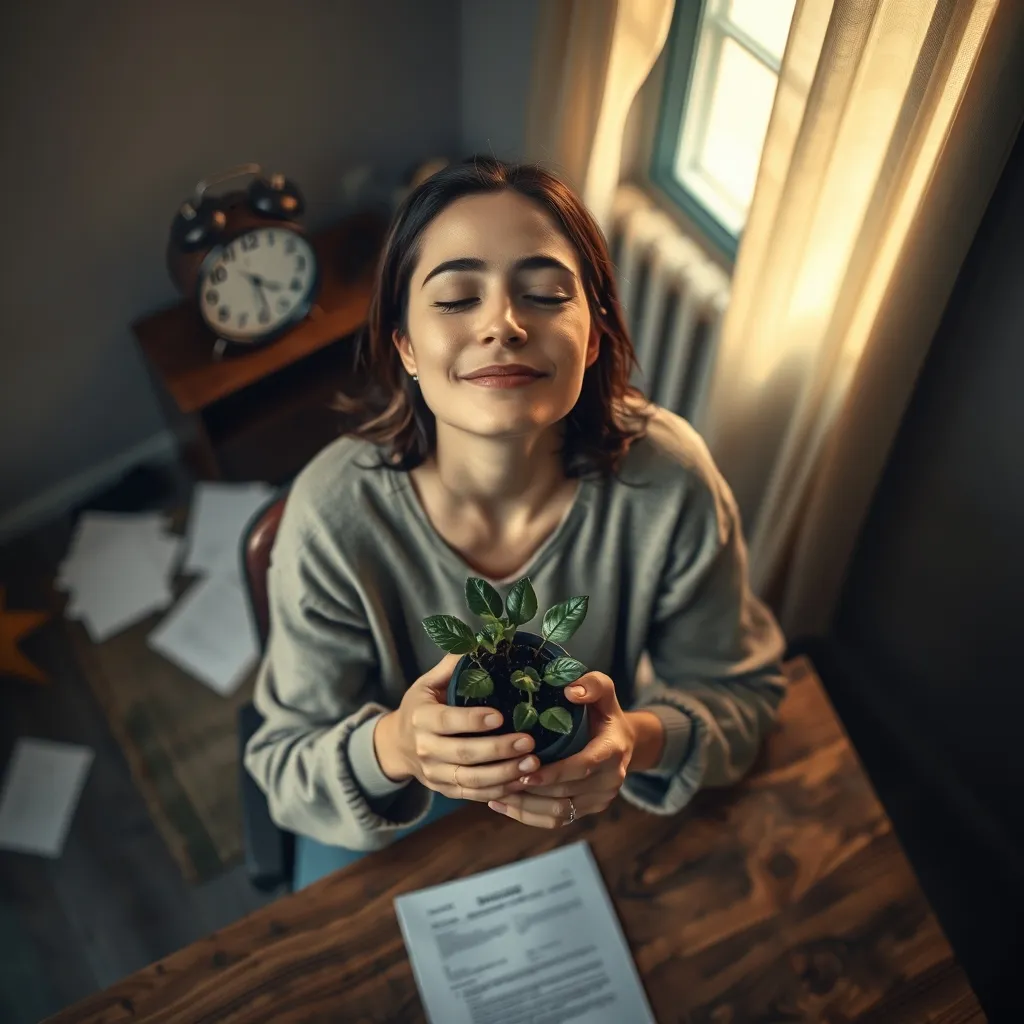 person at desk