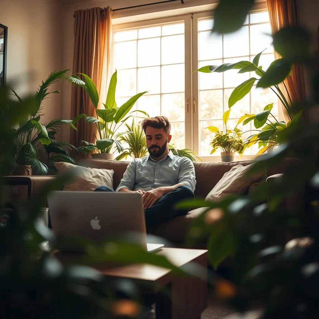 person on couch