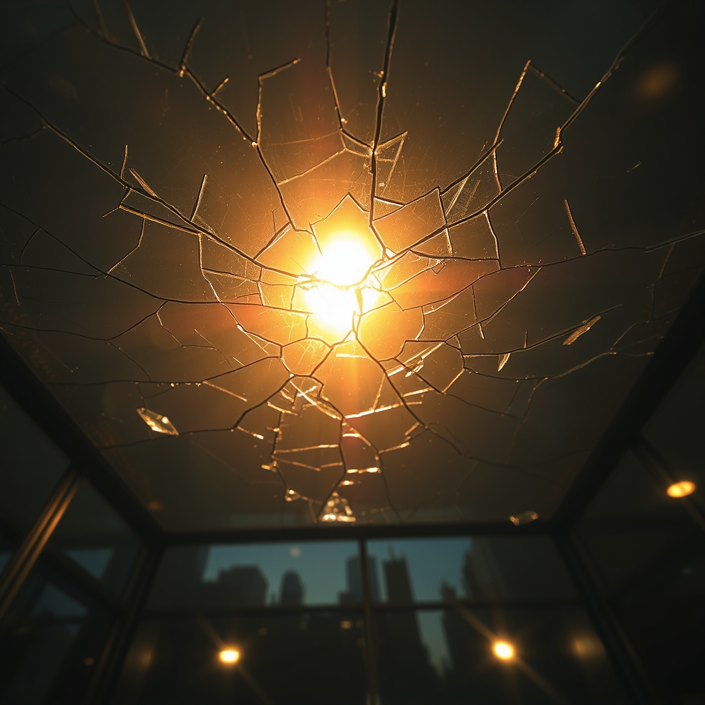 Broken glass ceiling