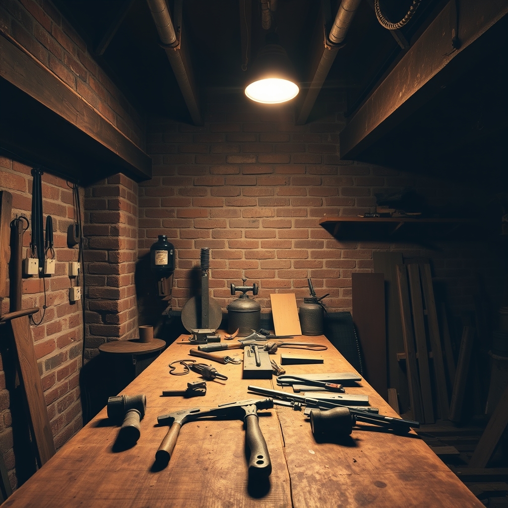 workbench with tools