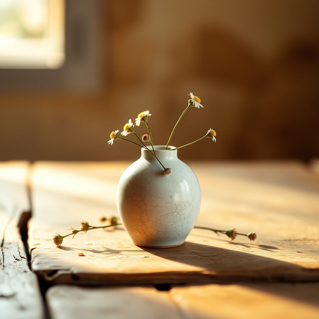 vase with wildflowers
