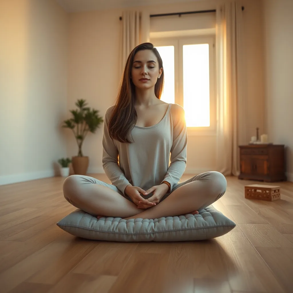 Finding Solace in Stillness woman meditating