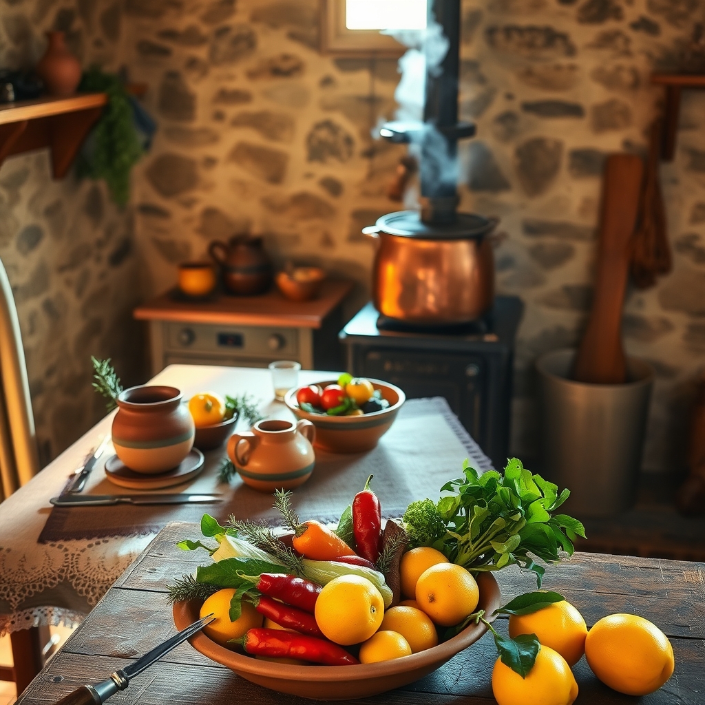 rustic table setting