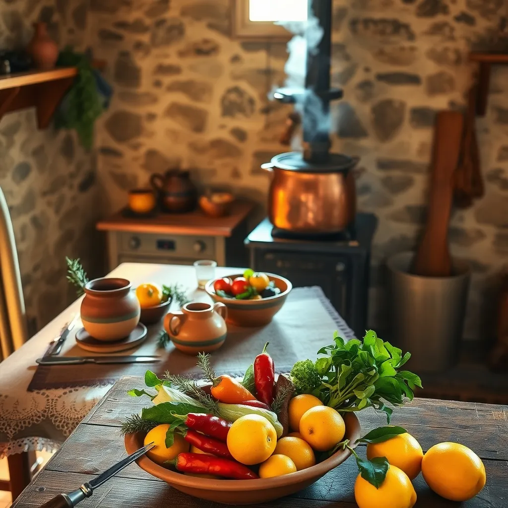 rustic table setting