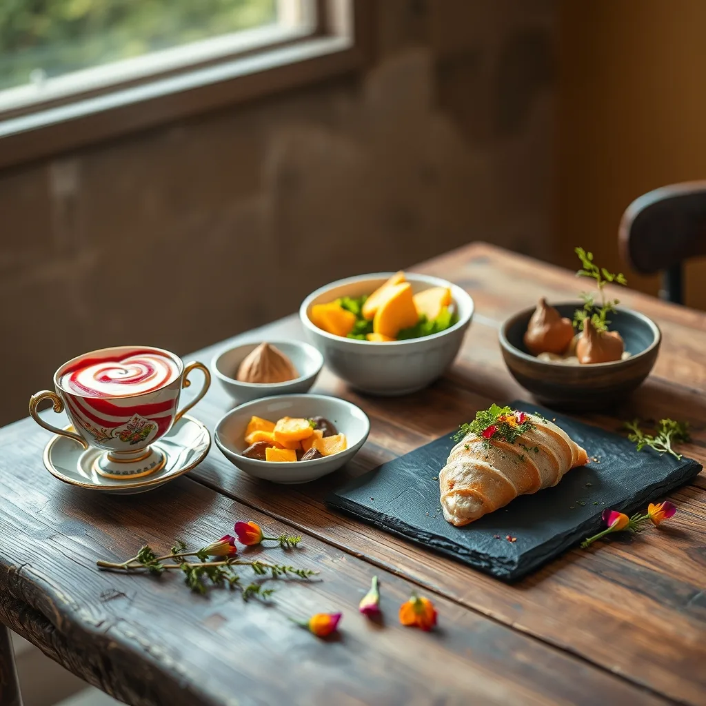 Food on table