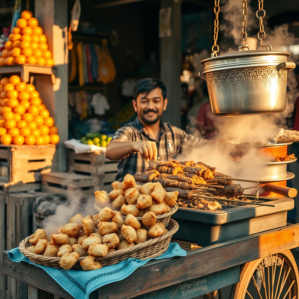 Street food market
