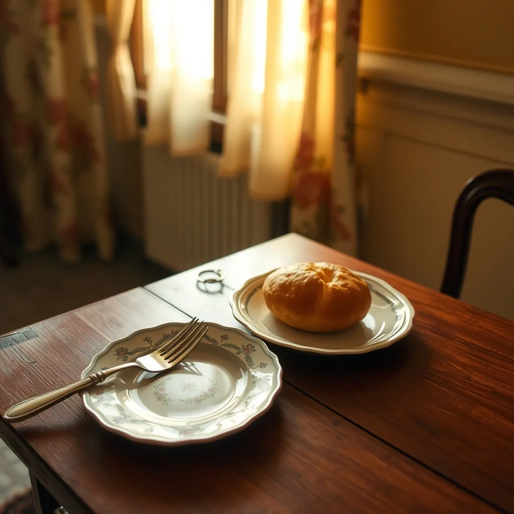 vintage kitchen table setting
