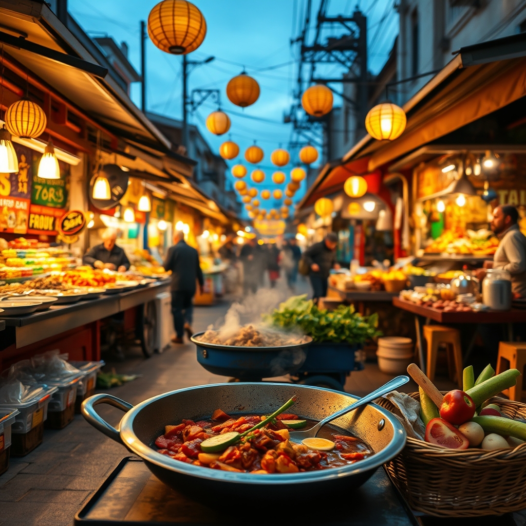Street food market
