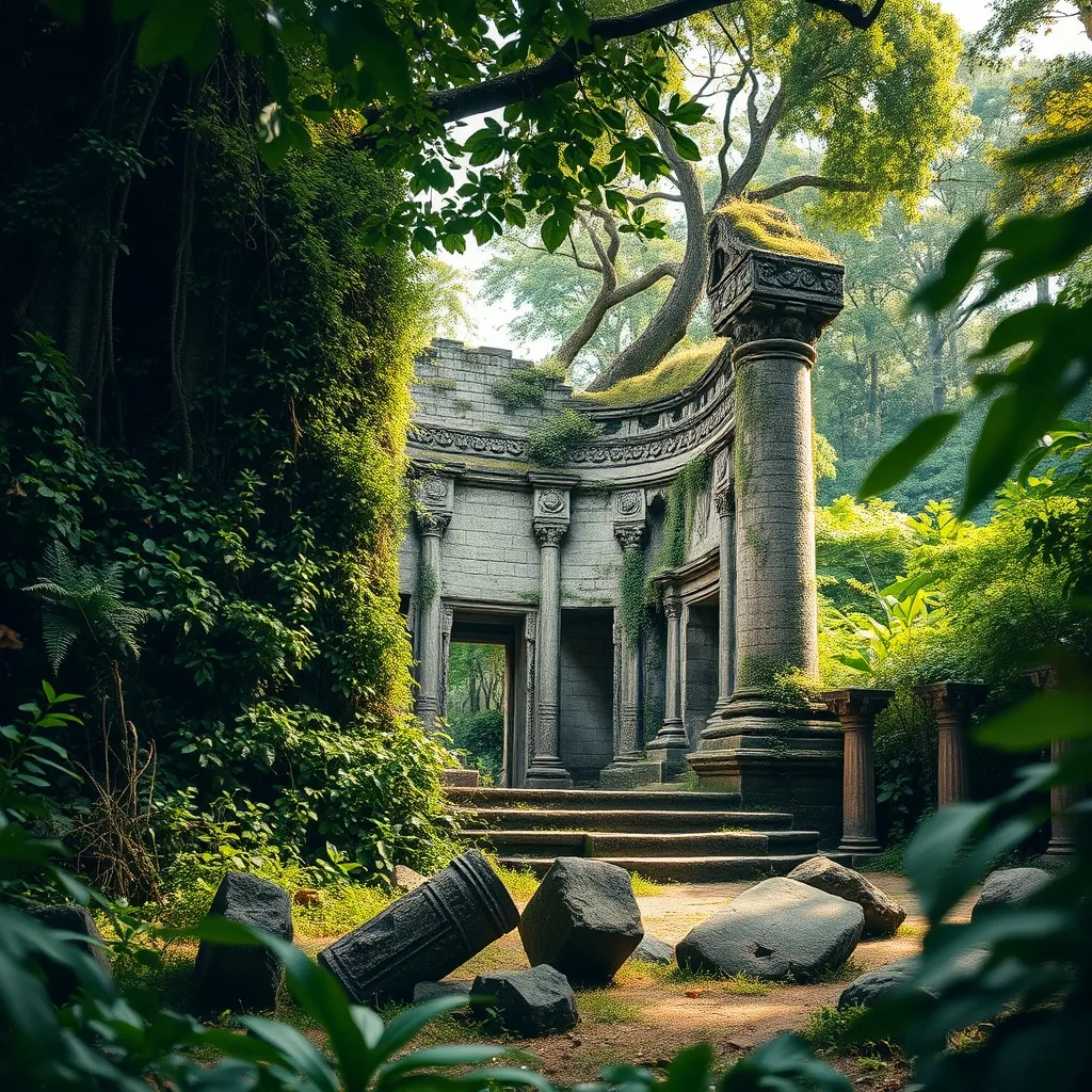 ruins in jungle
