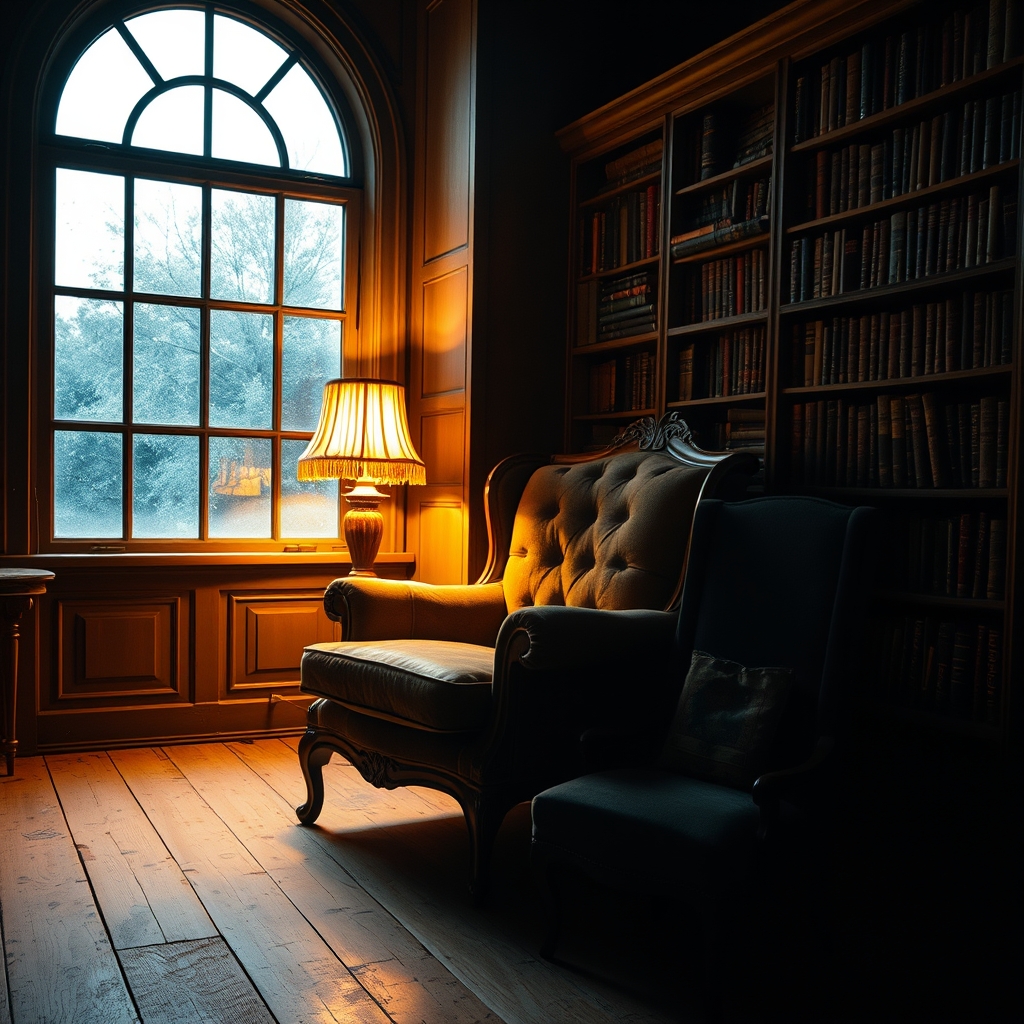 old books and chair