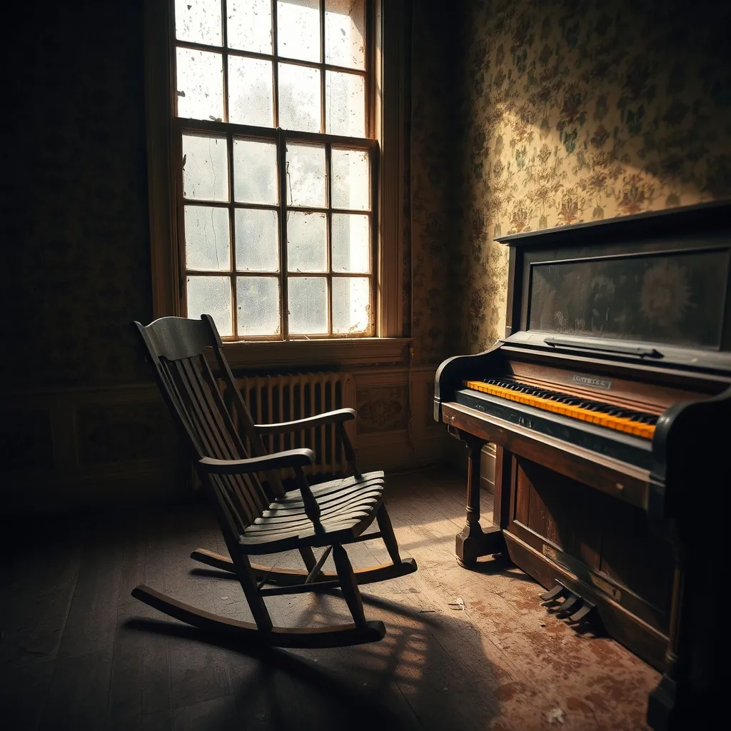 old piano & chair