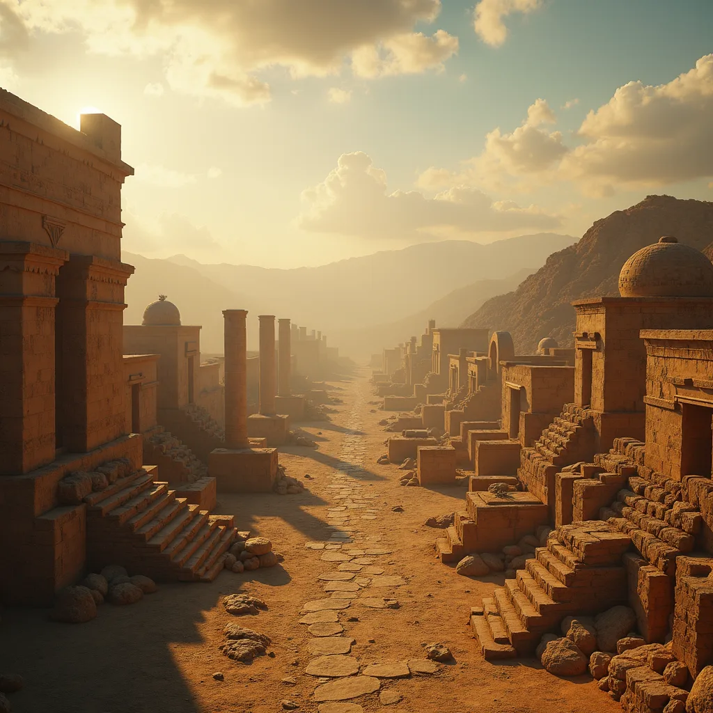 Merchants in ancient marketplace