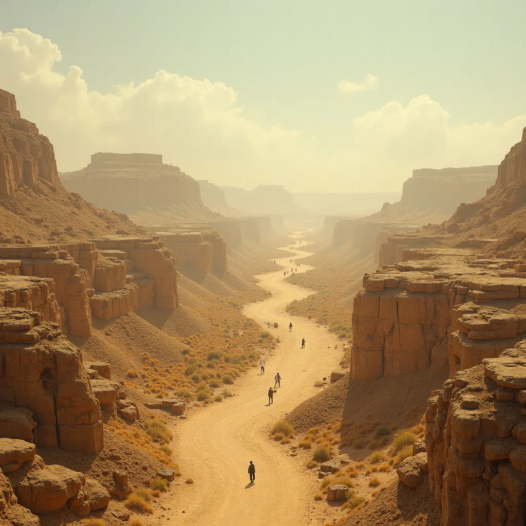 Ancient marketplace scene