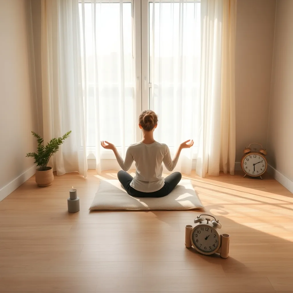 Person meditating