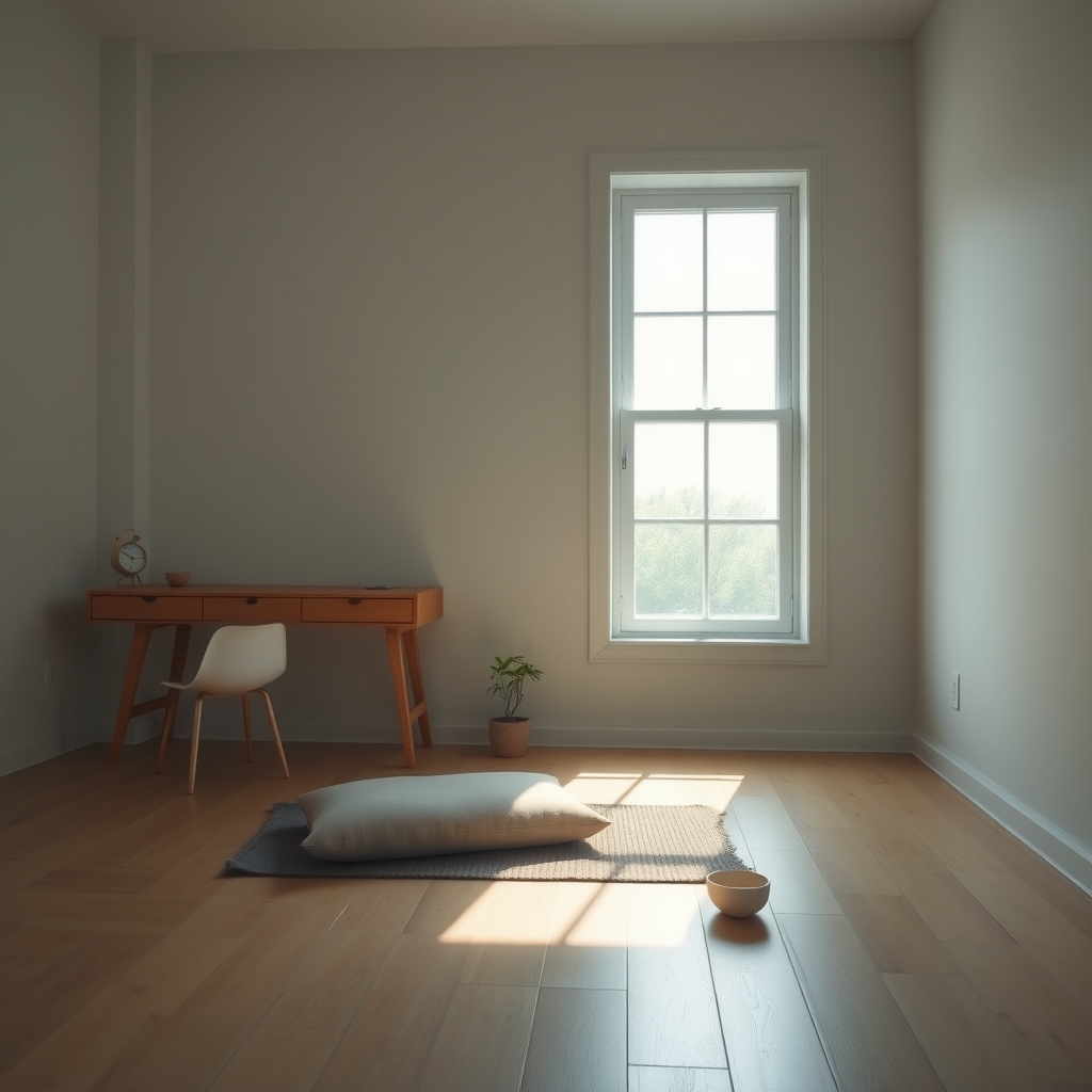 Meditation cushion and desk