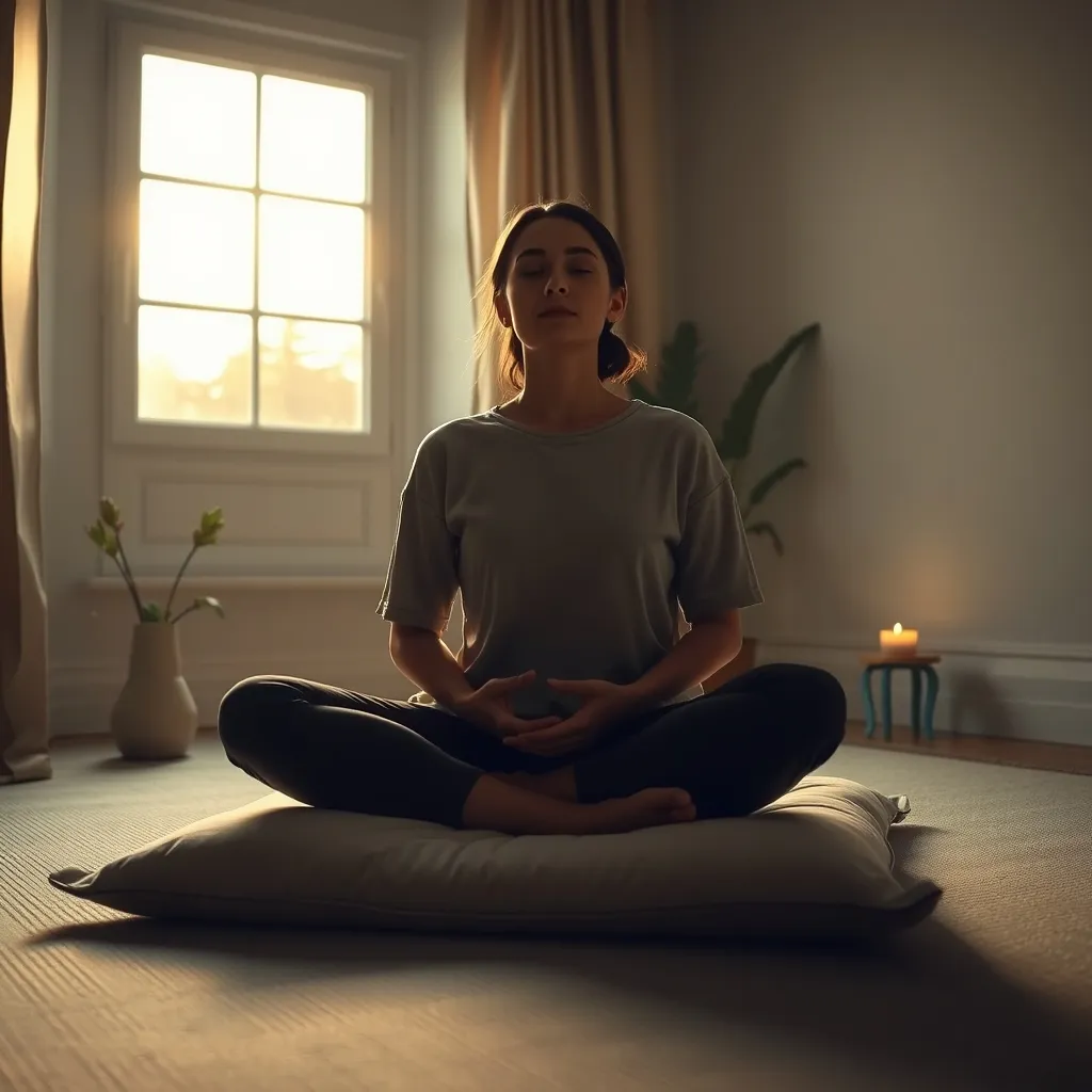 Person meditating