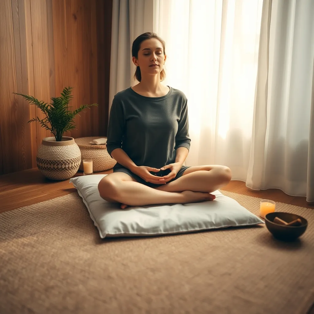 person meditating