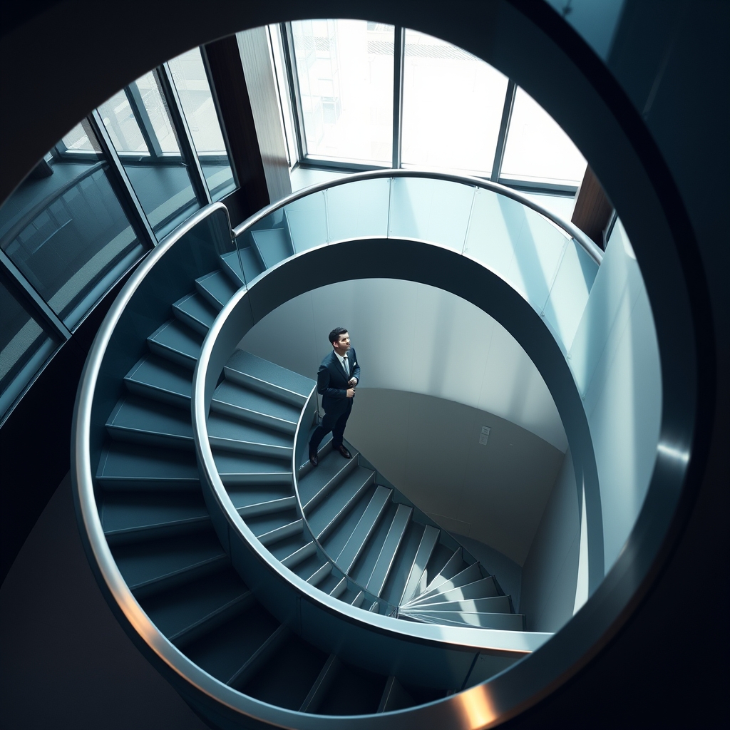 glass staircase