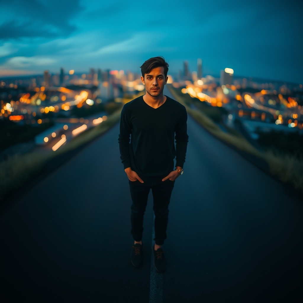 person at crossroads