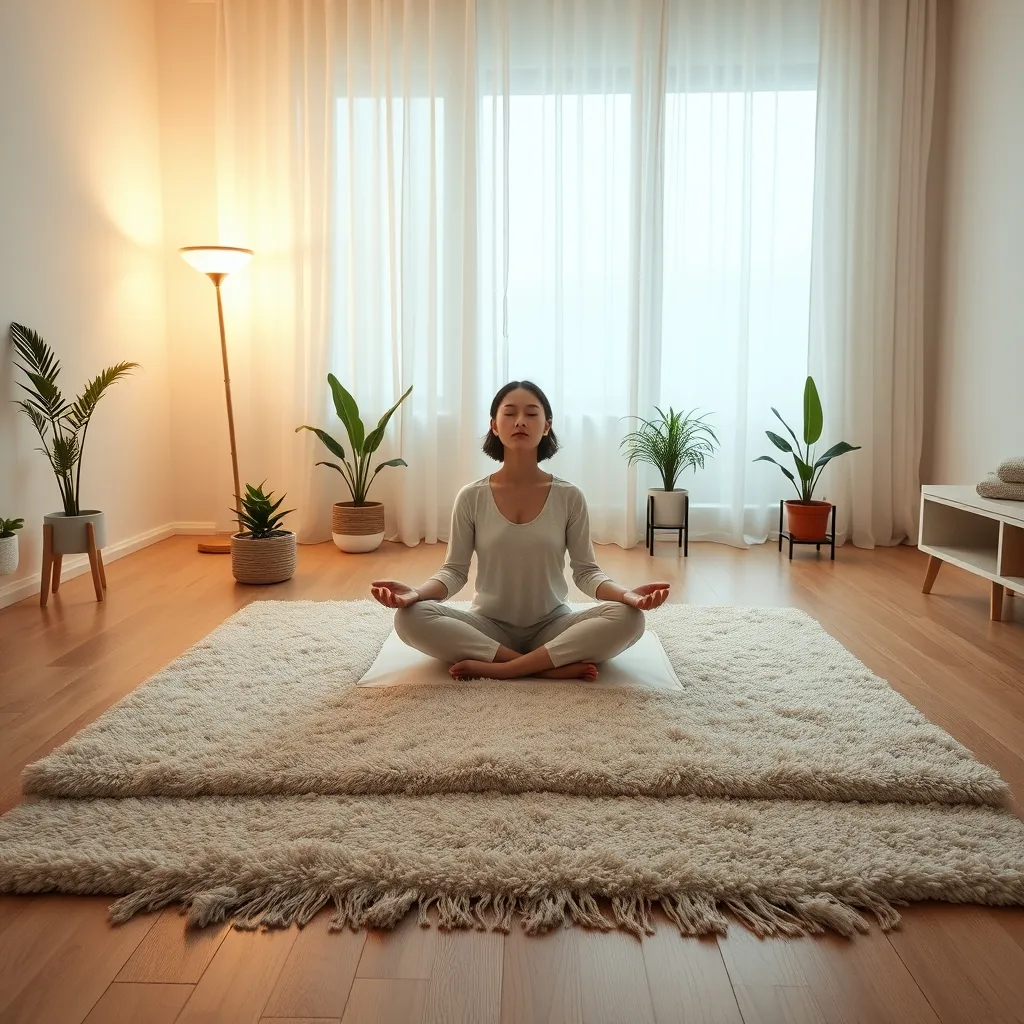Person meditating