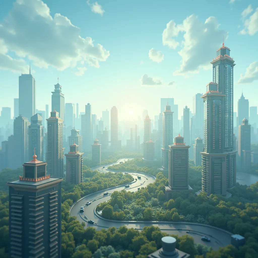 Office workers in modern space