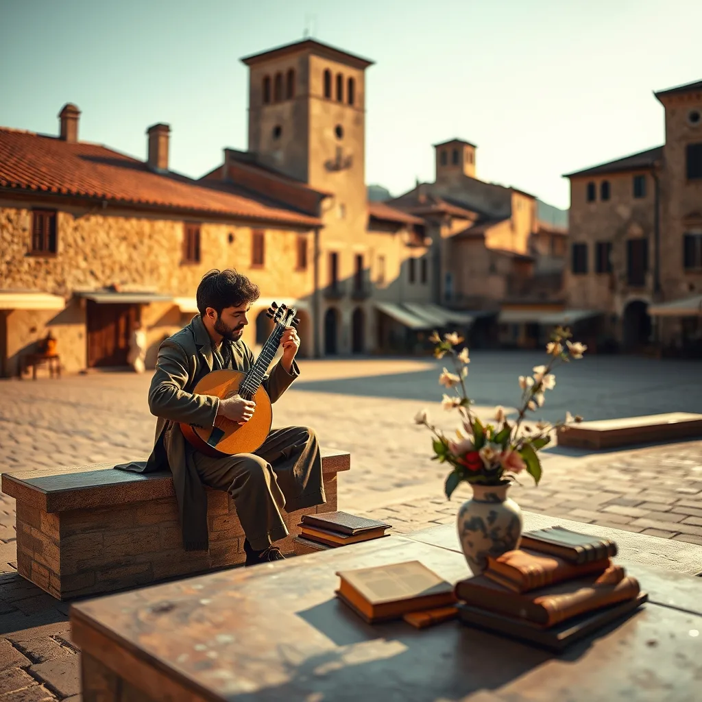 Rhythms of Renaissance Florence Man playing lute