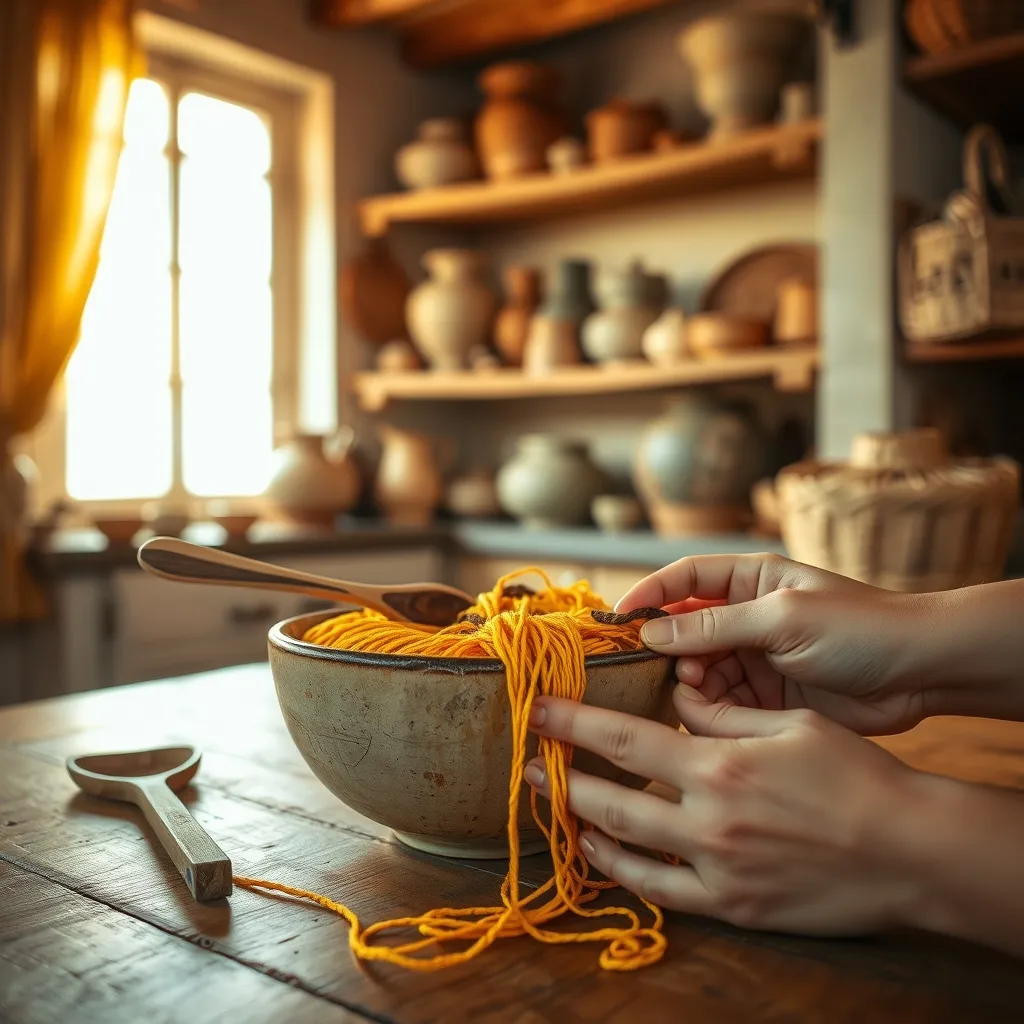 Hands with threads
