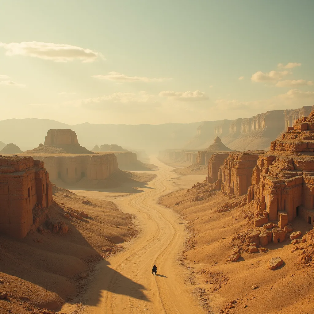 desert path with cart