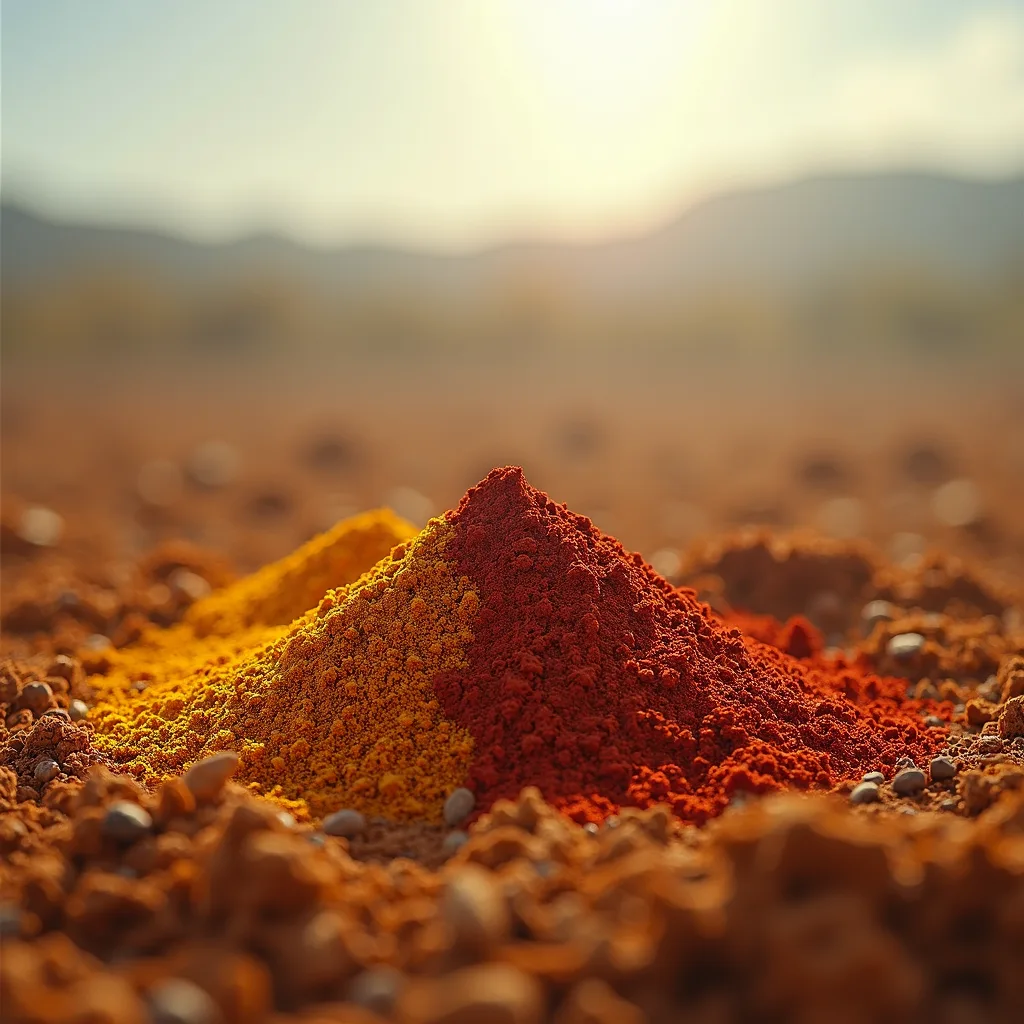 Spices spilling from chest