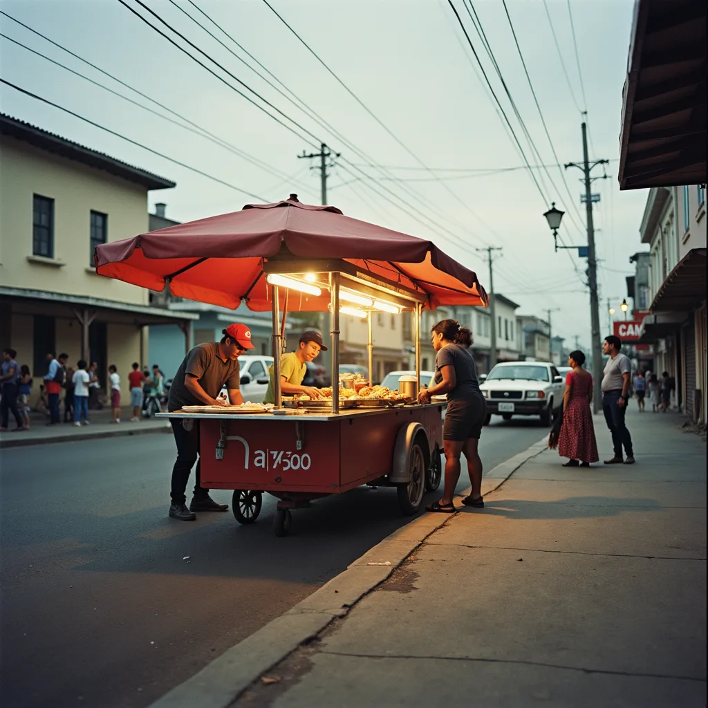 Street food market