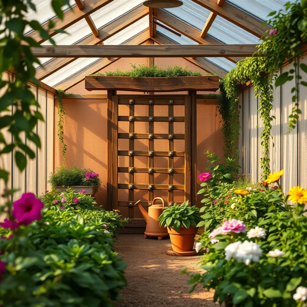 greenhouse with plants