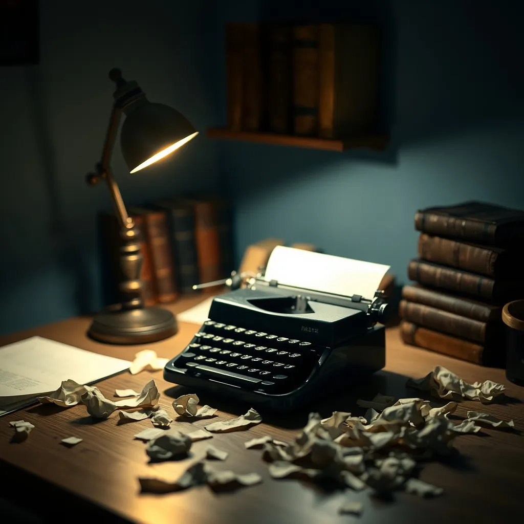The Art of Micro-Fiction typewriter on desk