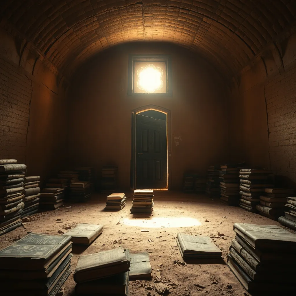old books on floor