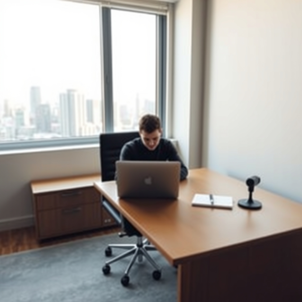 The Freelance Revolution person at desk