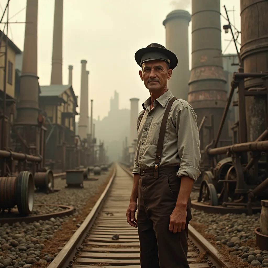 Worker in factory
