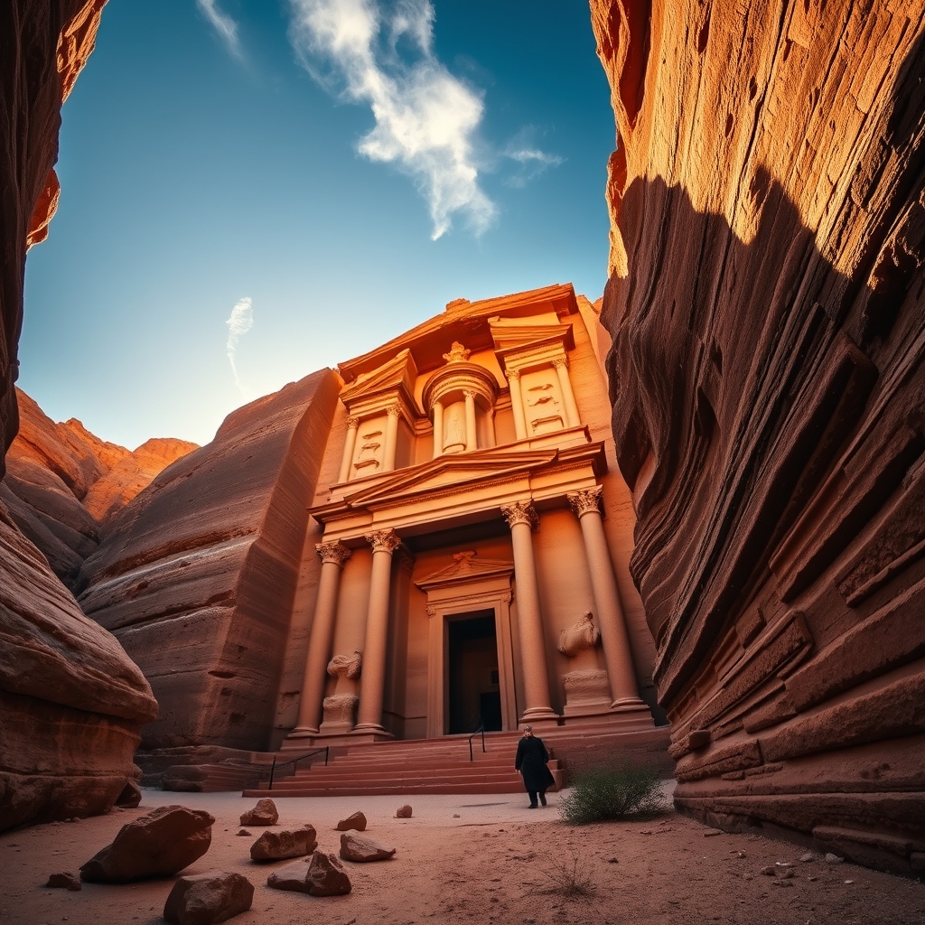 Ancient stone ruins in desert