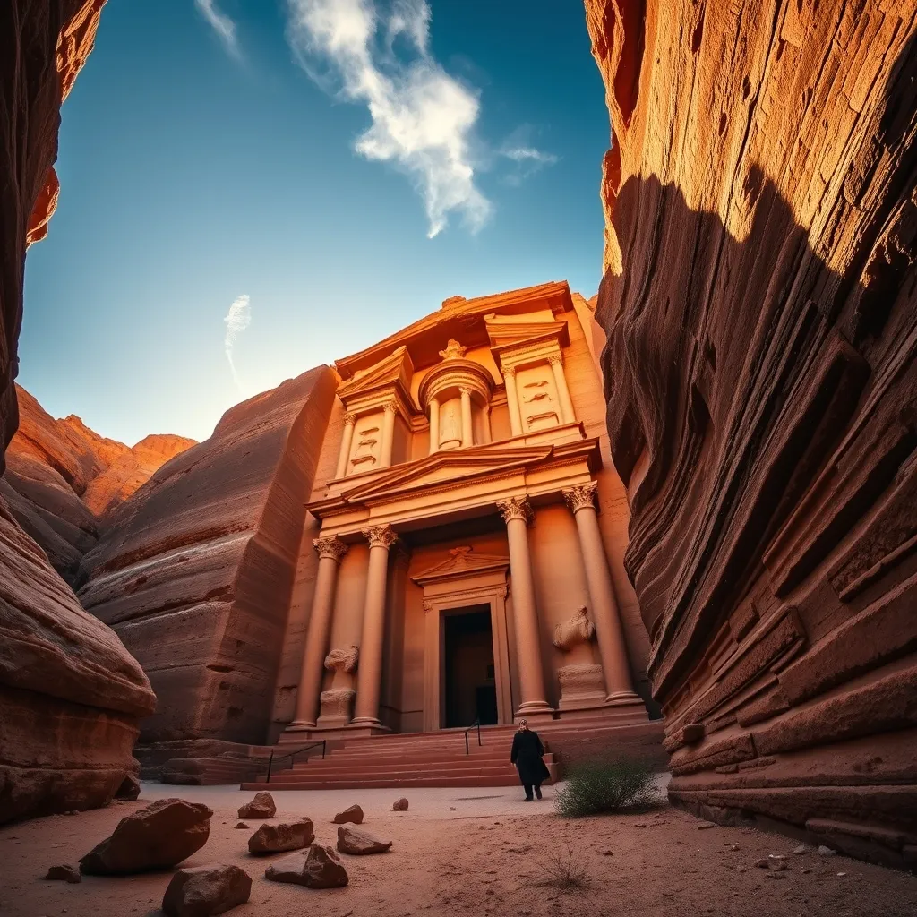 Ancient stone ruins in desert