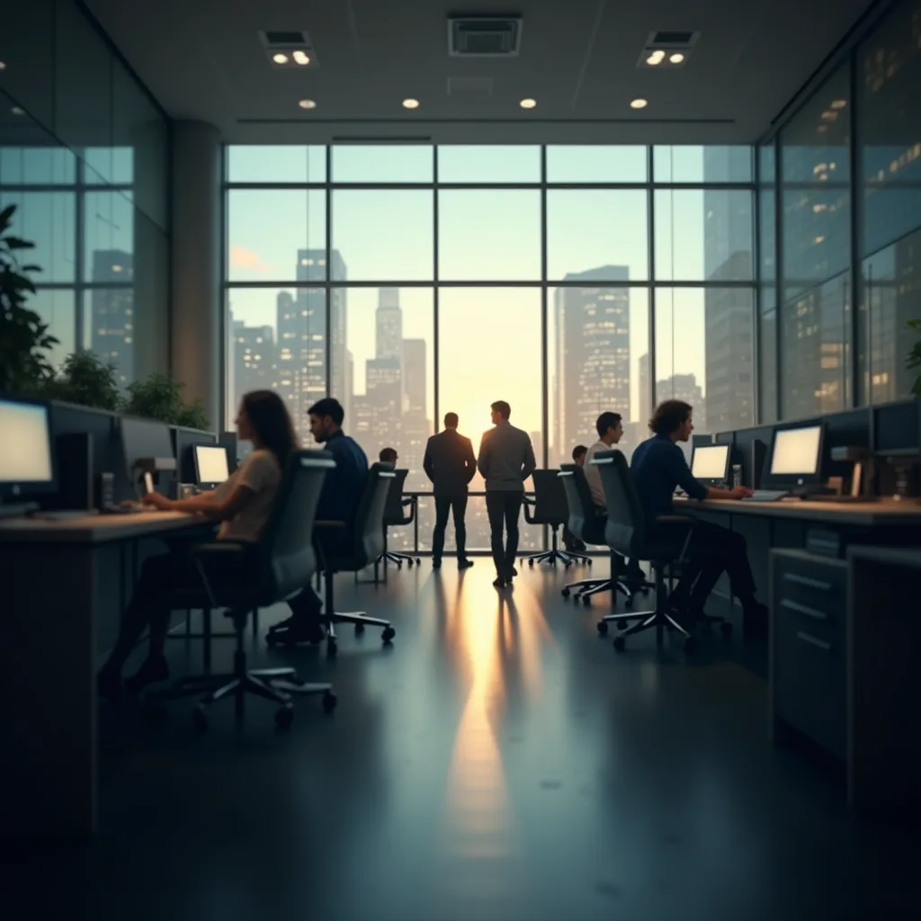 cluttered office
