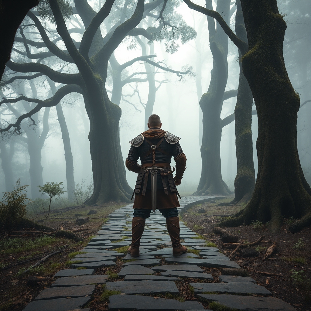 Samurai in garden