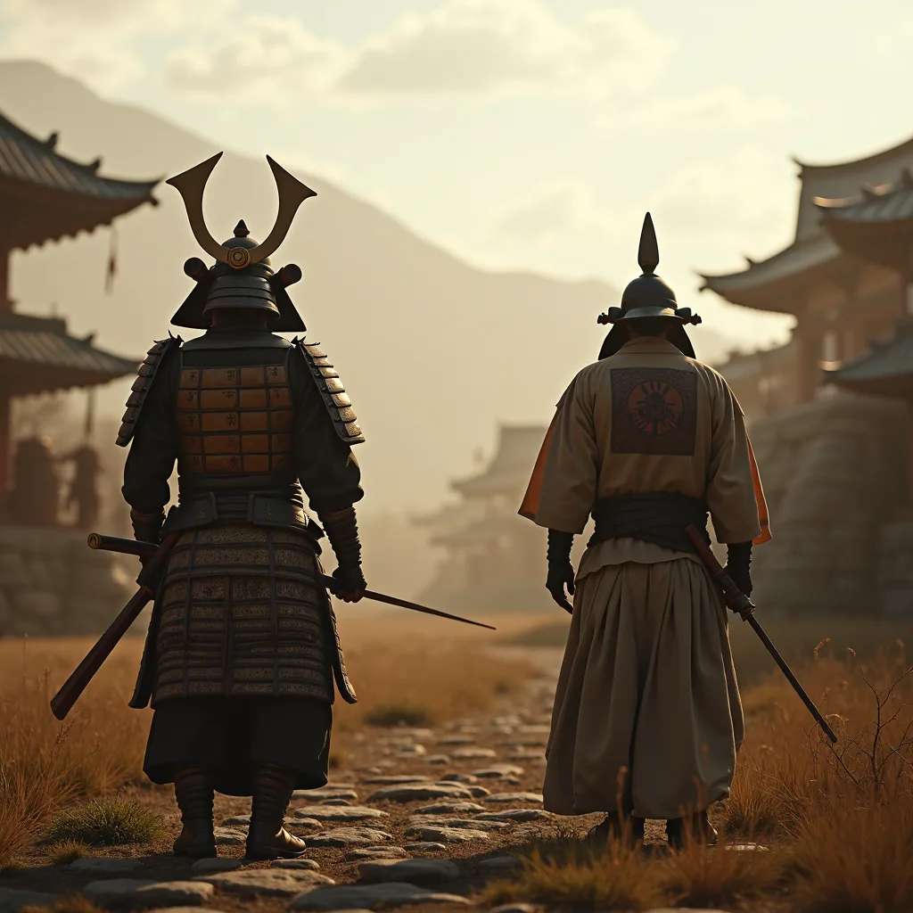 samurai helmet and sword