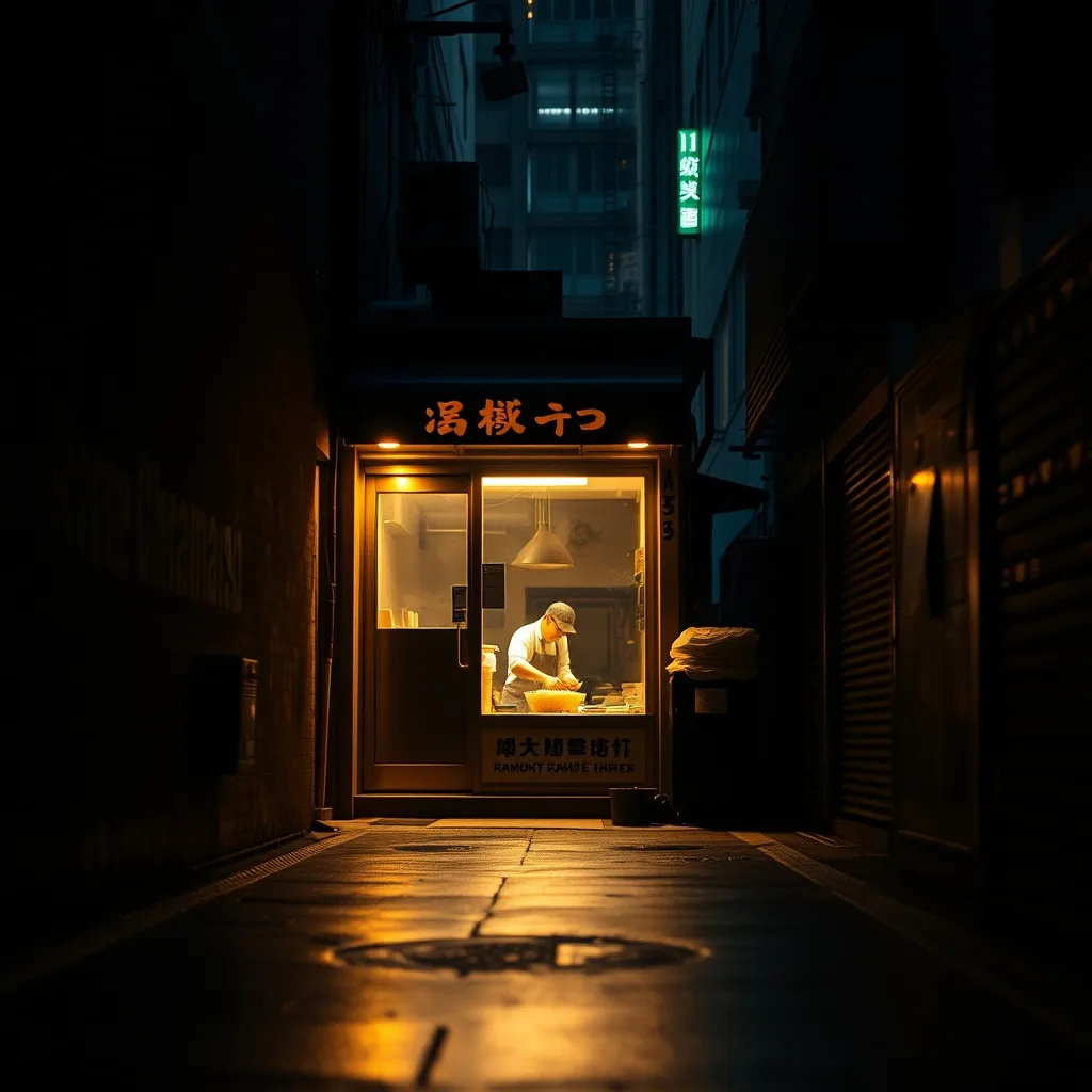 Ramen shop in alleyway