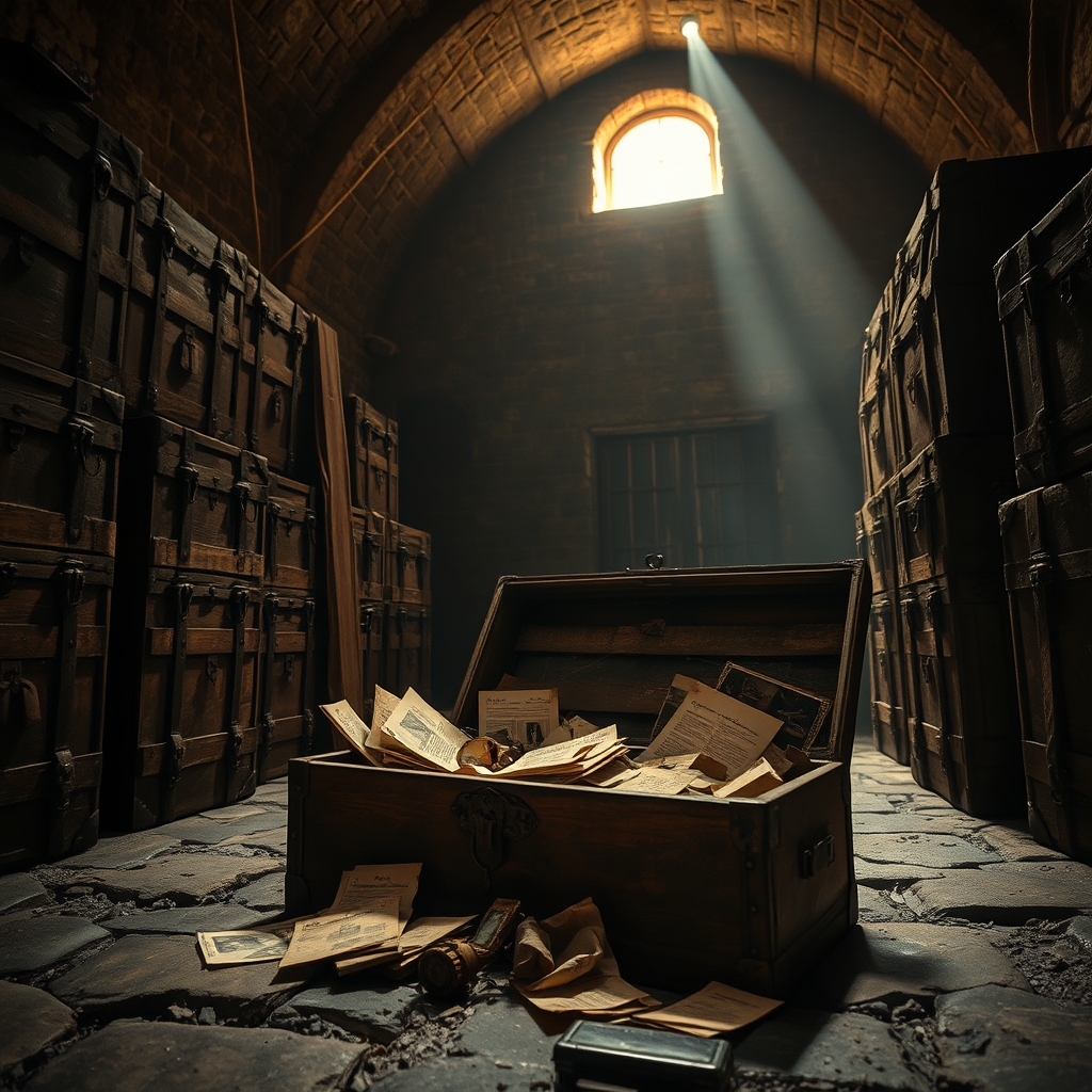 old books and box