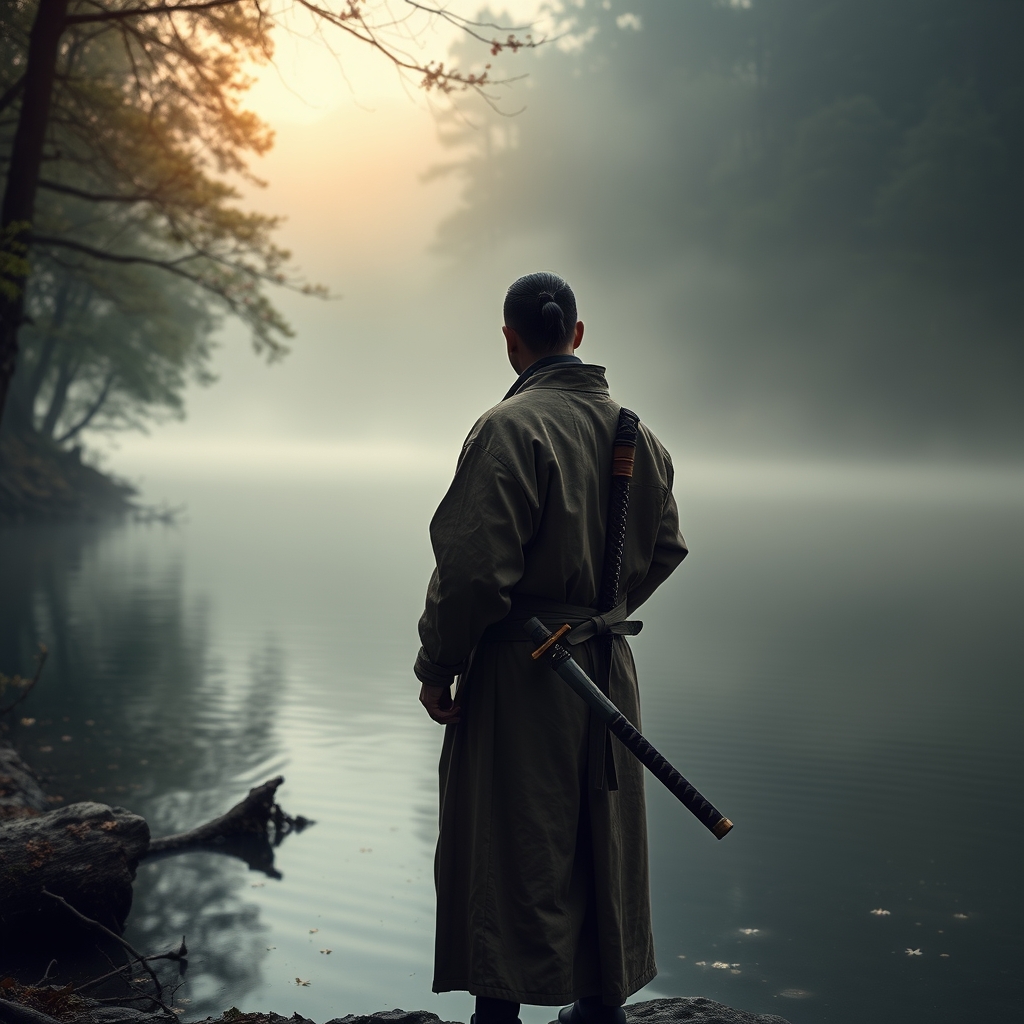 Samurai in dojo