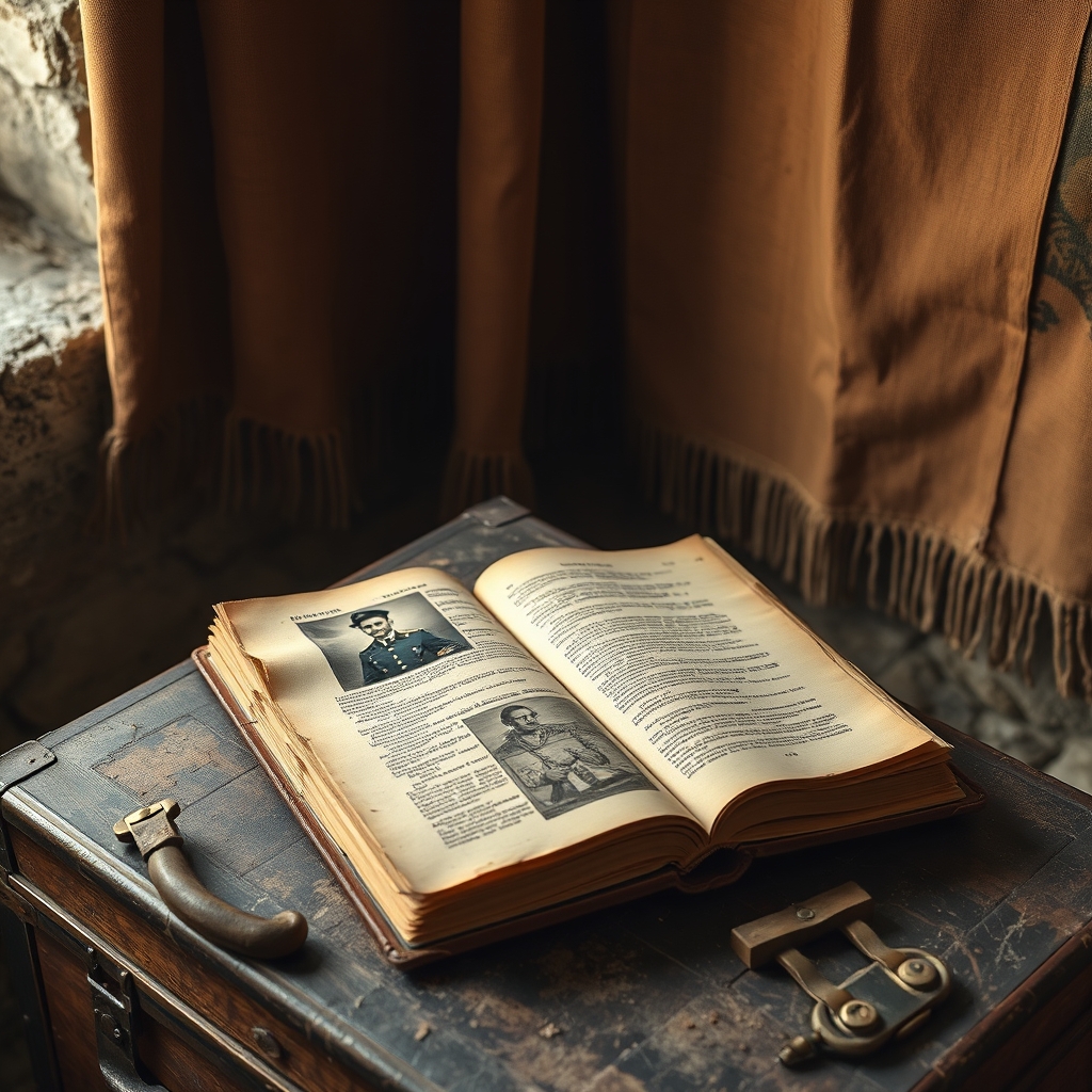 old book on chest
